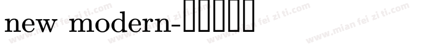 new modern字体转换
